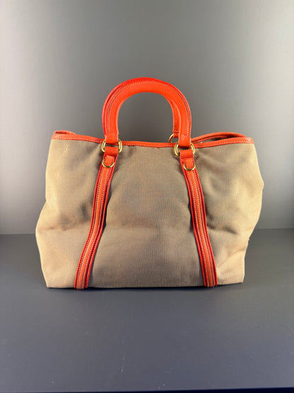 PRADA CANAPA LOGO TWO WAY HANDBAG