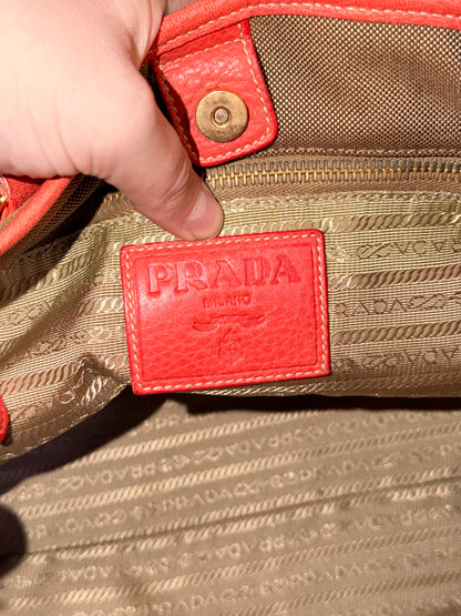 PRADA CANAPA LOGO TWO WAY HANDBAG