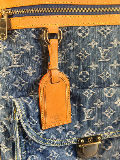 LOUIS VUITTON MONOGRAM DENIM SAC PLAT HANDBAG
