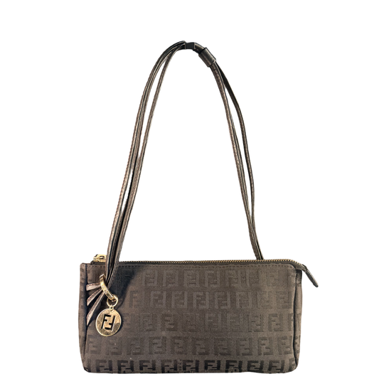 FENDI BLACK ZUCCHINO SMALL SHOULDER BAG