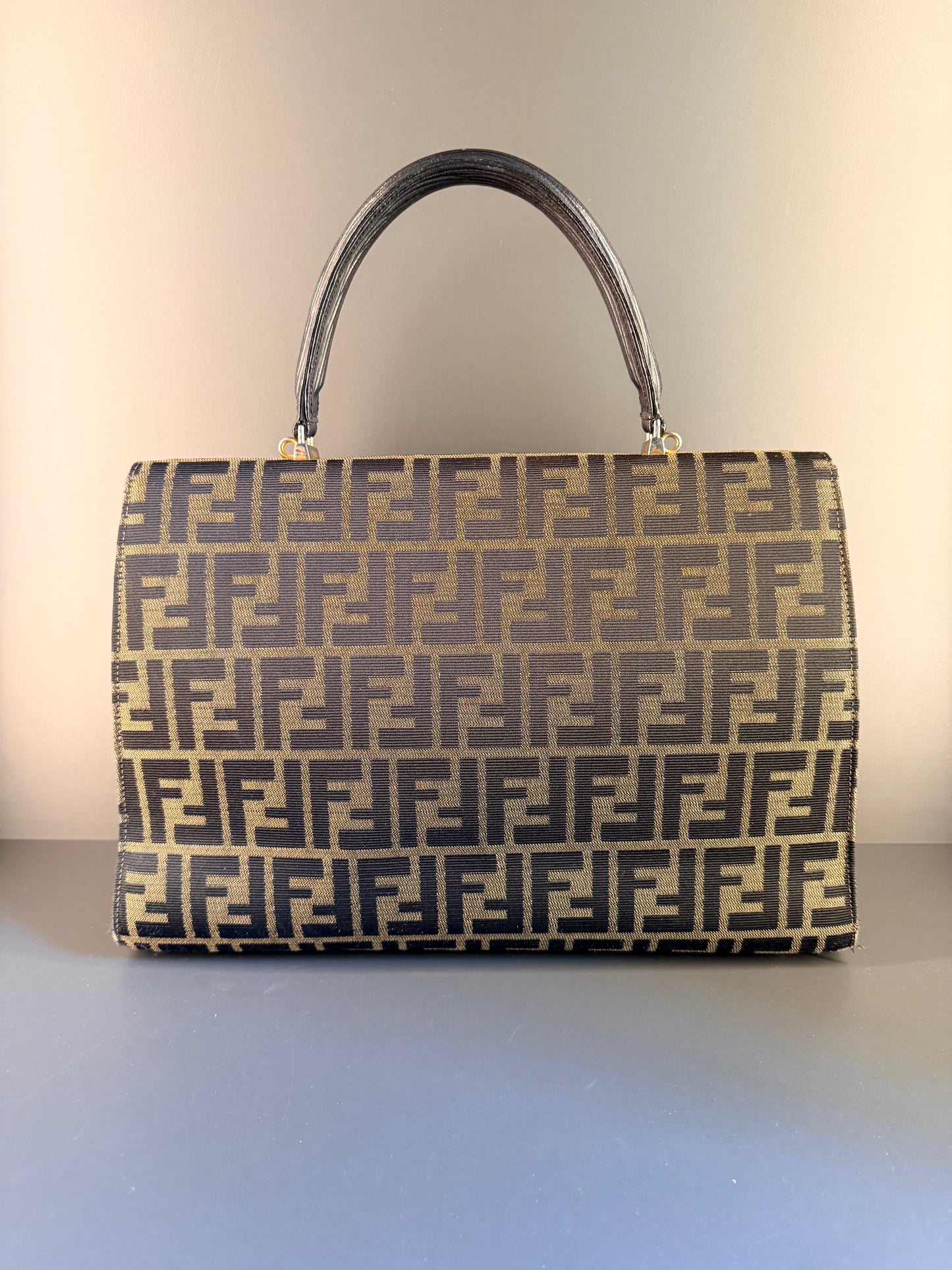 FENDI ZUCCA TOP HANDLE HANDBAG