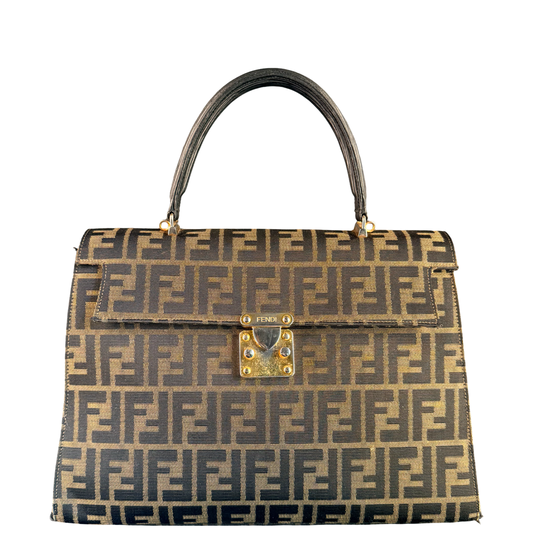 FENDI ZUCCA TOP HANDLE HANDBAG