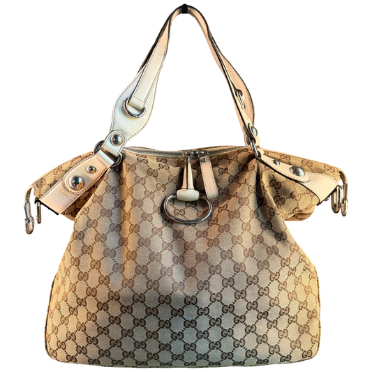 GUCCI MONOGRAM ICON BIT TWO WAY HANDBAG