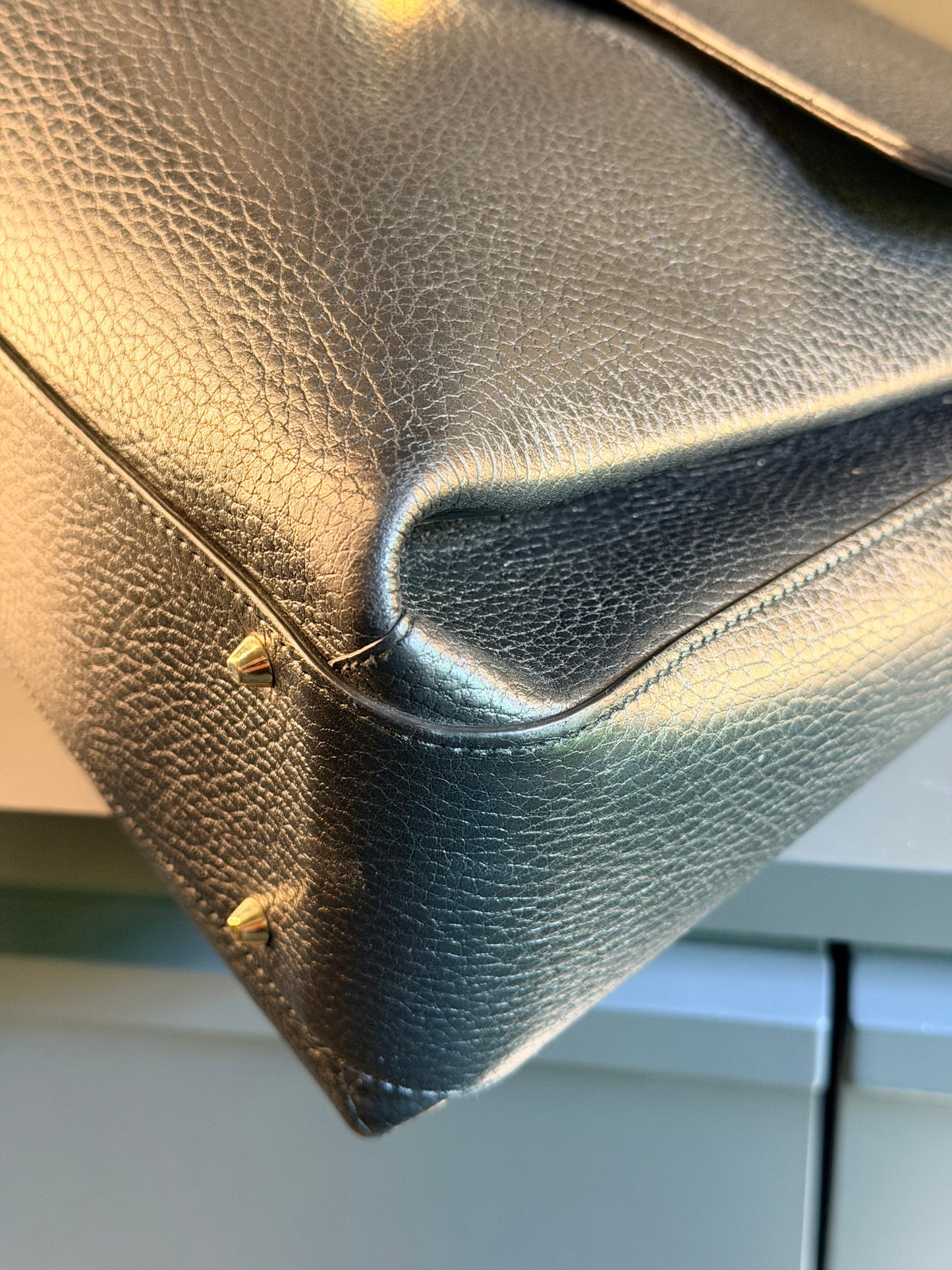 GUCCI BLACK LARGE INTERLOCKING SHOULDER BAG