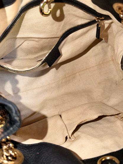 GUCCI BLACK SOHO SHOPPING TOTE BAG