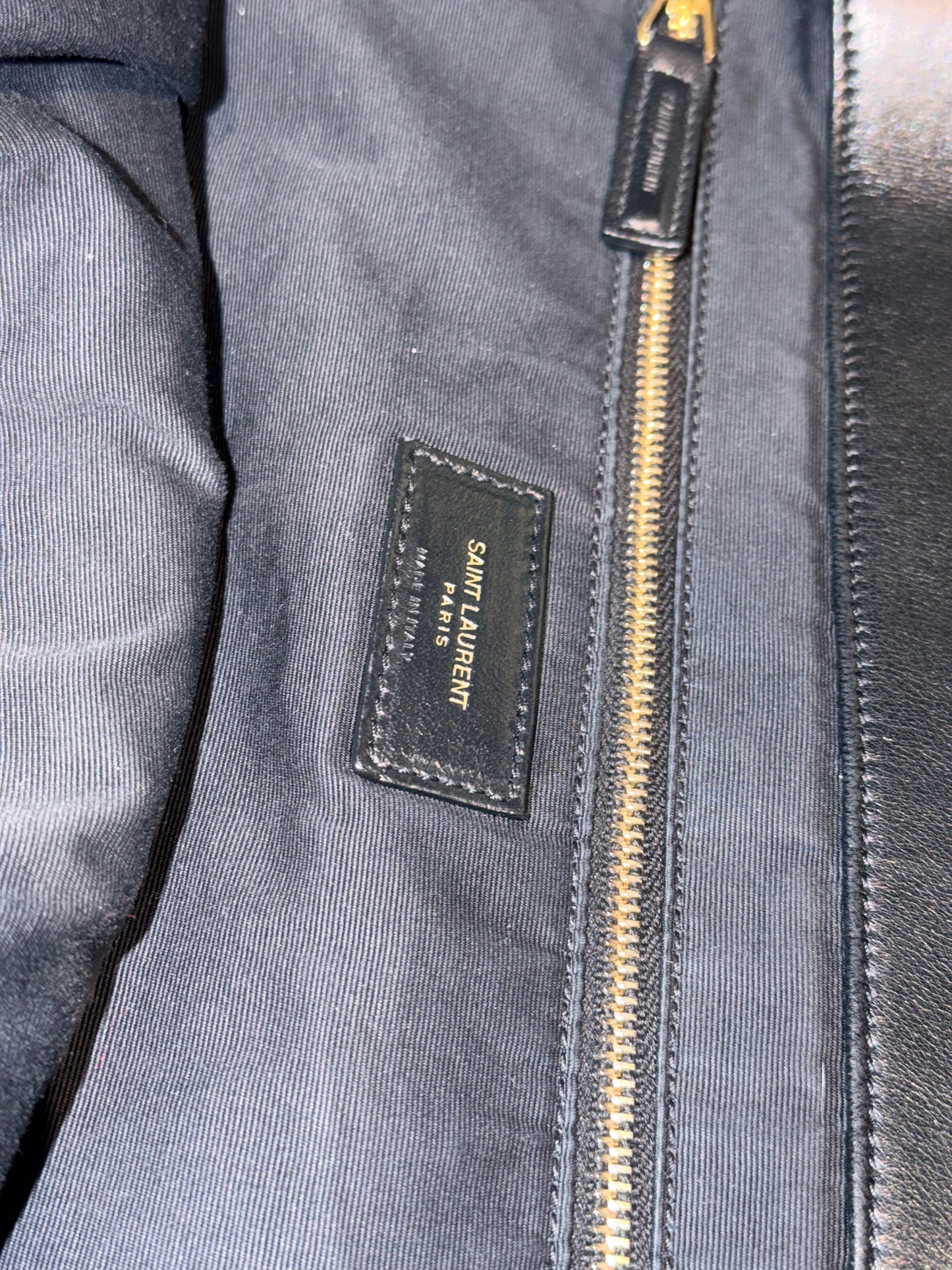 SAINT LAURENT BLACK MAXI ICARE SHOPPING TOTE