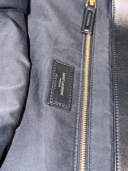 SAINT LAURENT BLACK MAXI ICARE SHOPPING TOTE