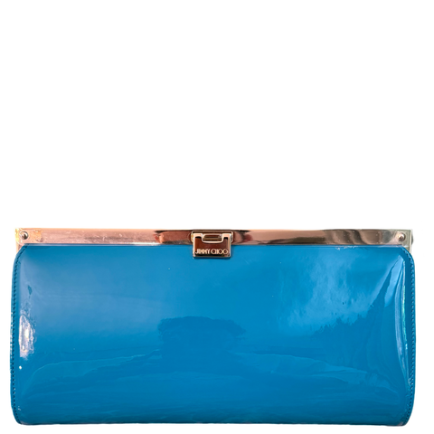 JIMMY CHOO PATENT EVENING CLUTCH