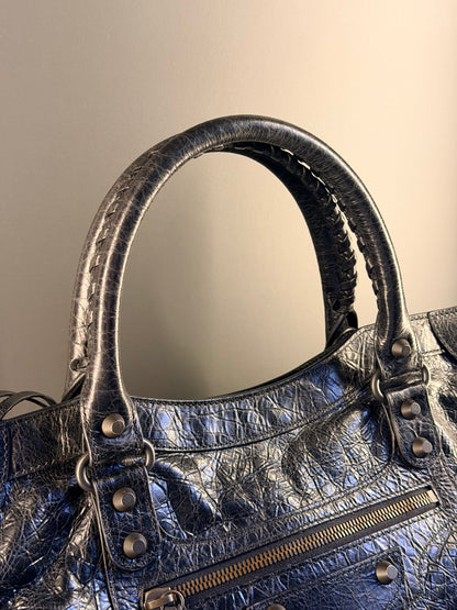 BALENCIAGA BY DEMNA BLACK MEDIUM LE CITY HANDBAG