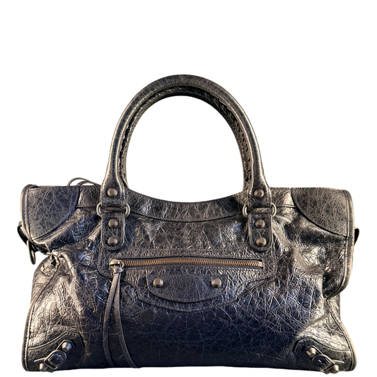 BALENCIAGA BY DEMNA BLACK MEDIUM LE CITY HANDBAG