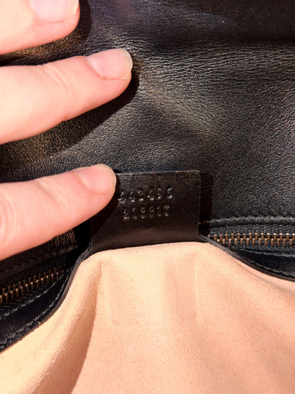 GUCCI BLACK LARGE MARMONT SHOULDER BAG