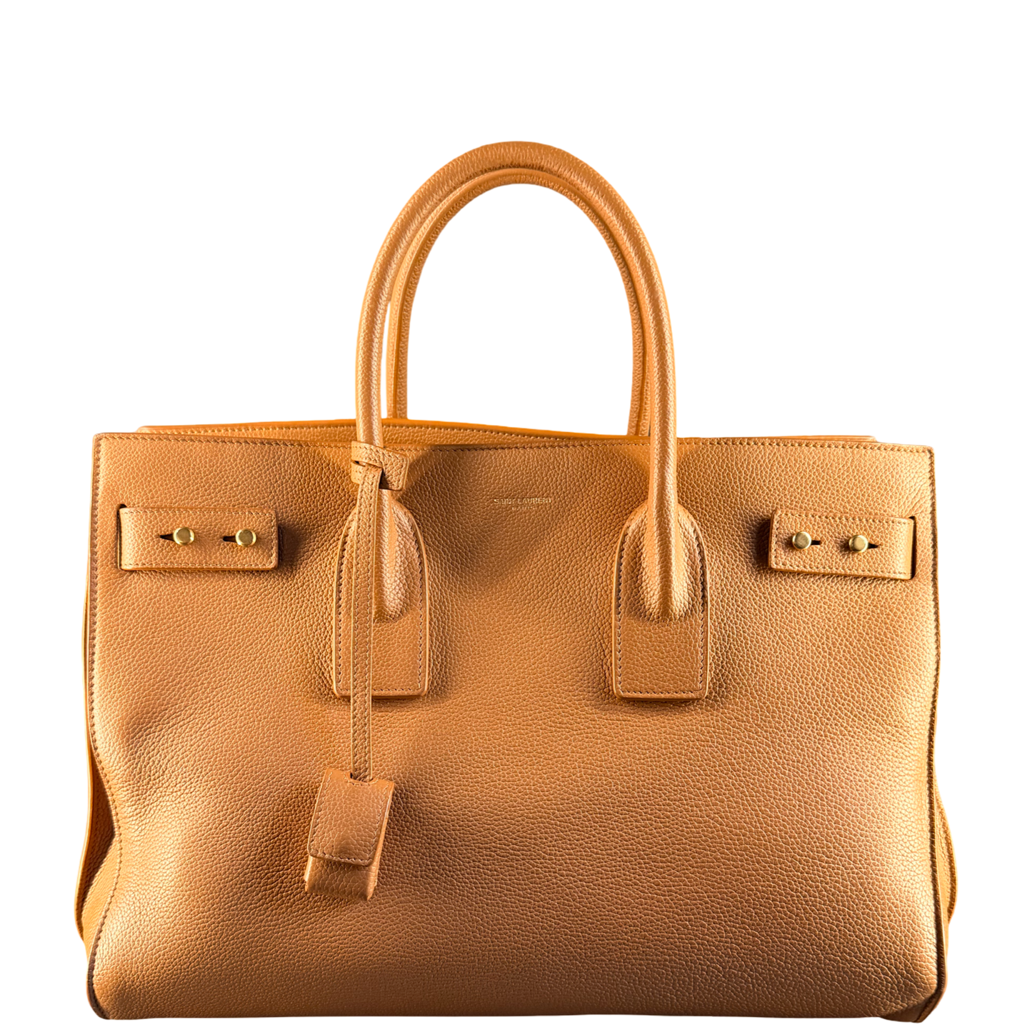 SAINT LAURENT TAN MEDIUM SAC DE JOUR HANDBAG