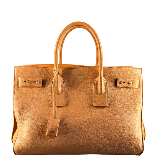 SAINT LAURENT TAN MEDIUM SAC DE JOUR HANDBAG