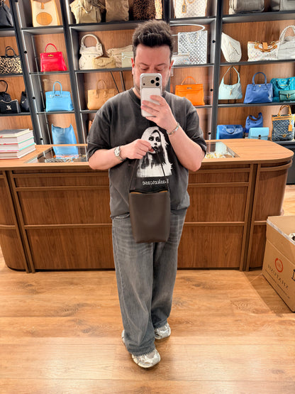 THE ROW BROWN SMALL PARK TOTE HANDBAG