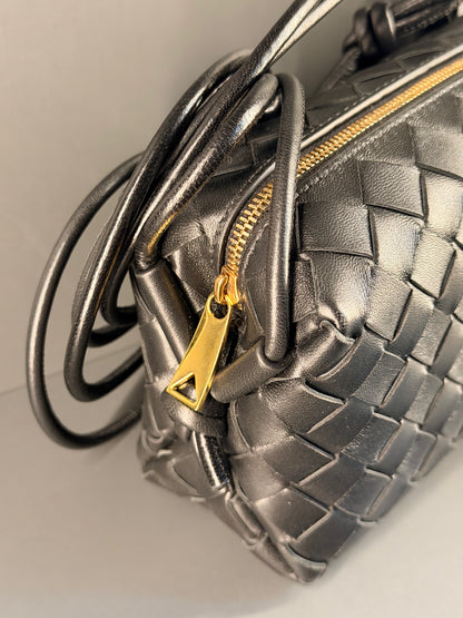 BOTTEGA VENETA BLACK MINI LOOP CROSSBODY BAG