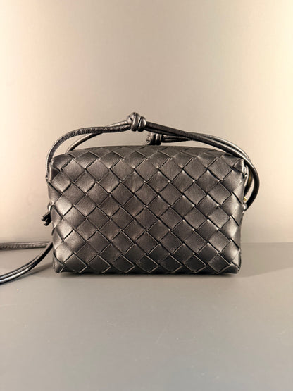 BOTTEGA VENETA BLACK MINI LOOP CROSSBODY BAG