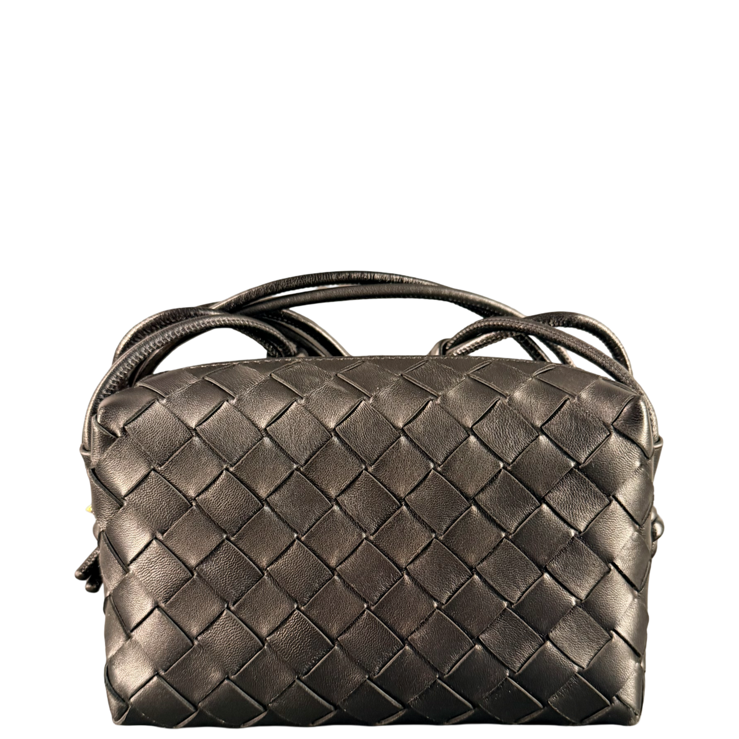 BOTTEGA VENETA BLACK MINI LOOP CROSSBODY BAG