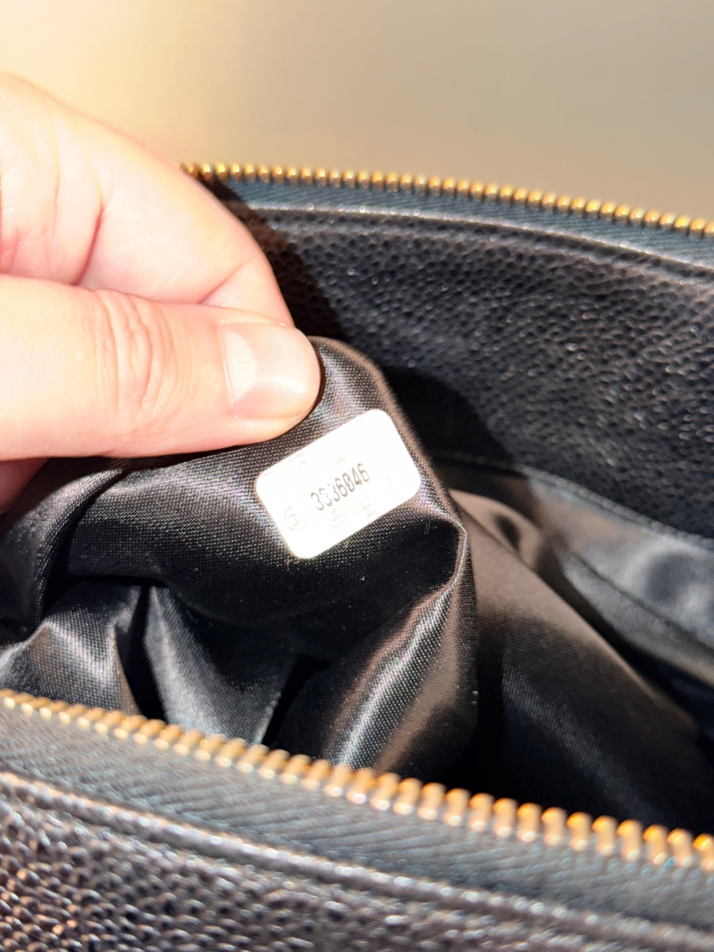 CHANEL BLACK CAVIAR XL SHOPPING TOTE