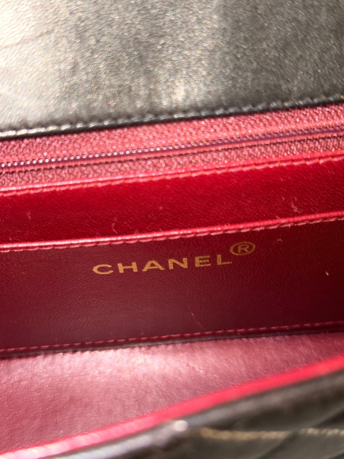 CHANEL BLACK LAMBSKIN SMALL DIANA CROSSBODY BAG
