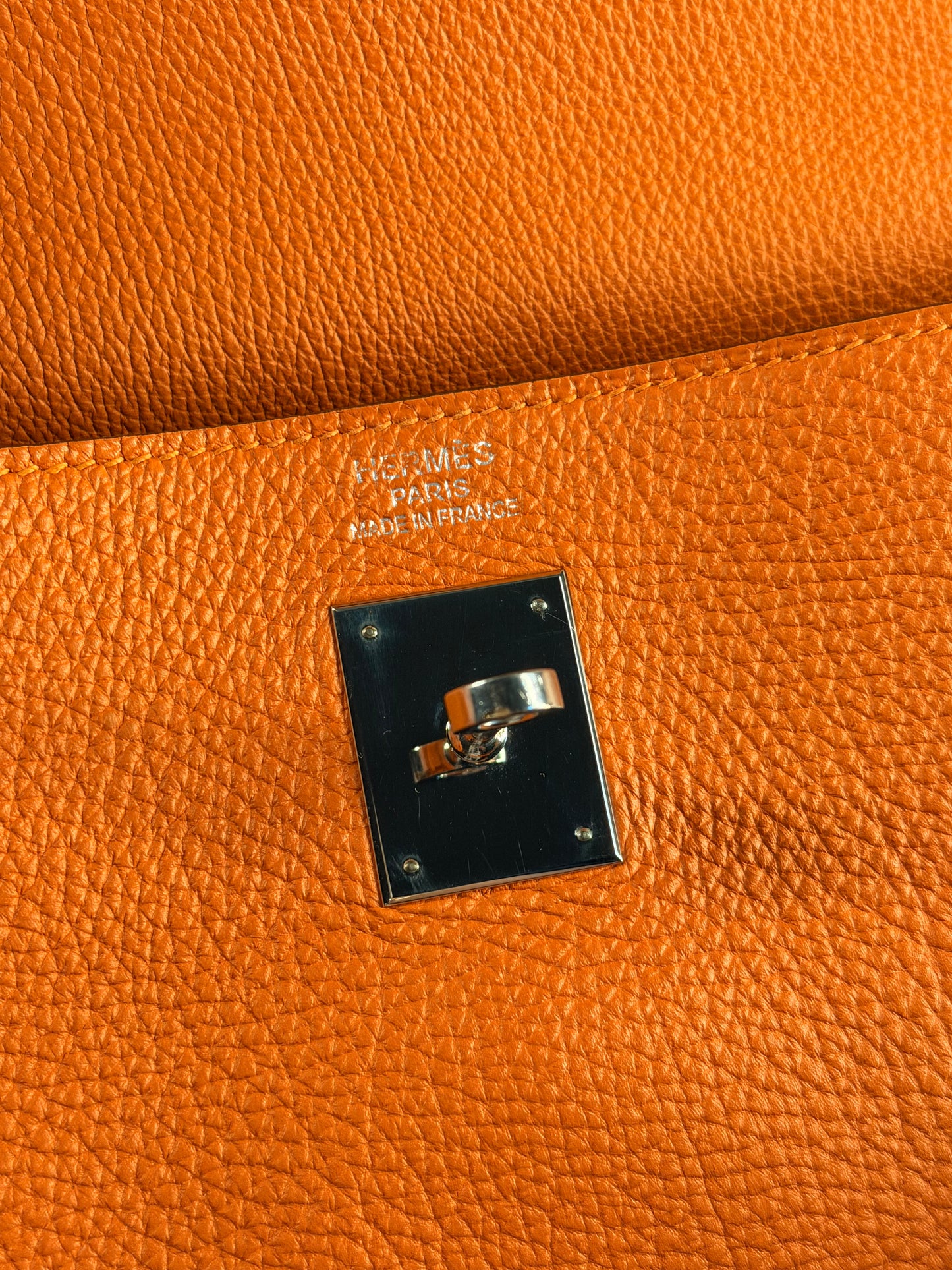 HERMÈS ORANGE TOGO KELLY 40 HANDBAG