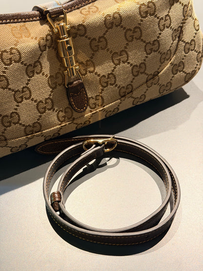 GUCCI MONOGRAM GG JACKIE SLIM SHOULDER BAG