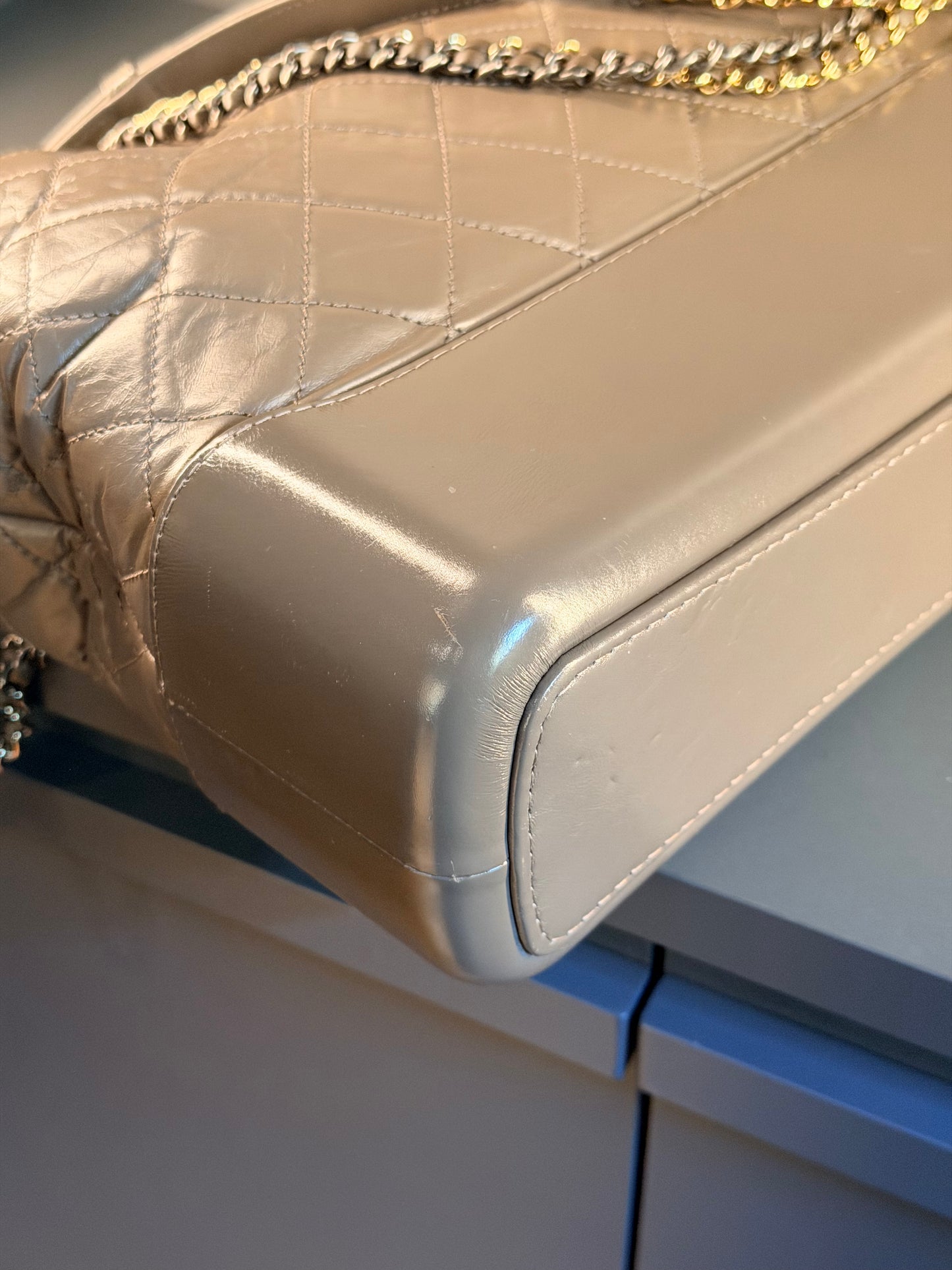 CHANEL TAUPE LARGE GABRIELLE SHOULDER BAG