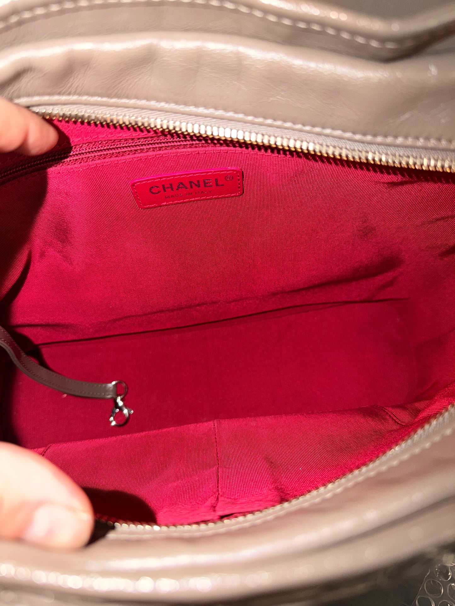 CHANEL TAUPE LARGE GABRIELLE SHOULDER BAG