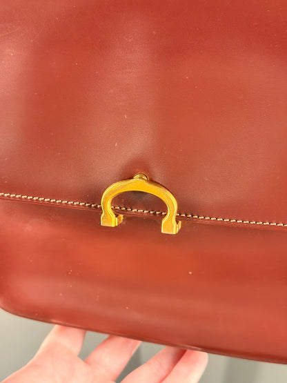 CARTIER BURGUNDY MESSANGER CROSSBODY BAG