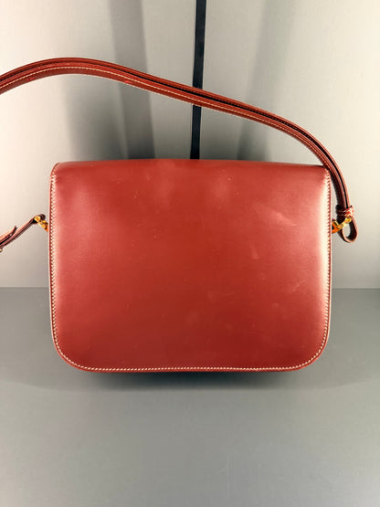 CARTIER BURGUNDY MESSANGER CROSSBODY BAG