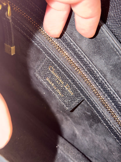 DIOR BLACK SADDLE SHOULDER BAG