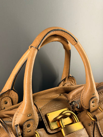 CHLOE DARK BEIGE PADDINGTON HANDBAG