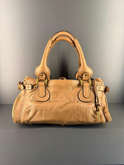 CHLOE DARK BEIGE PADDINGTON HANDBAG