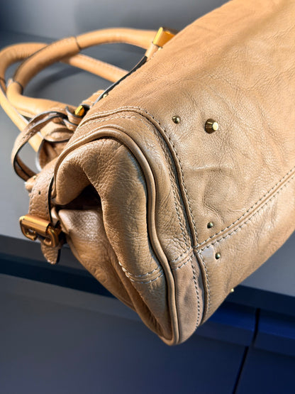 CHLOE DARK BEIGE PADDINGTON HANDBAG