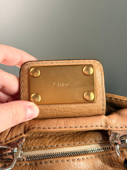 CHLOE DARK BEIGE PADDINGTON HANDBAG