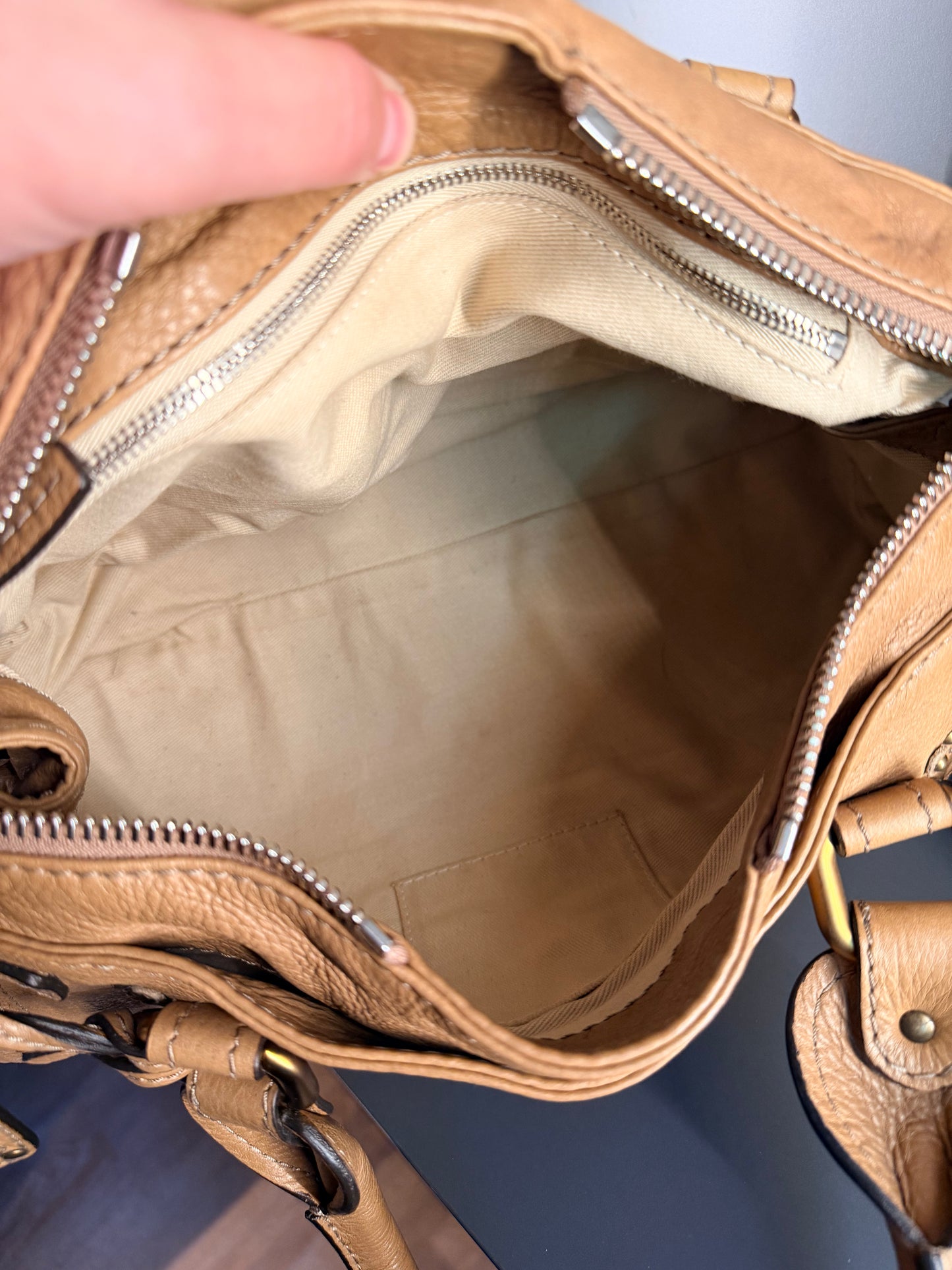 CHLOE DARK BEIGE PADDINGTON HANDBAG