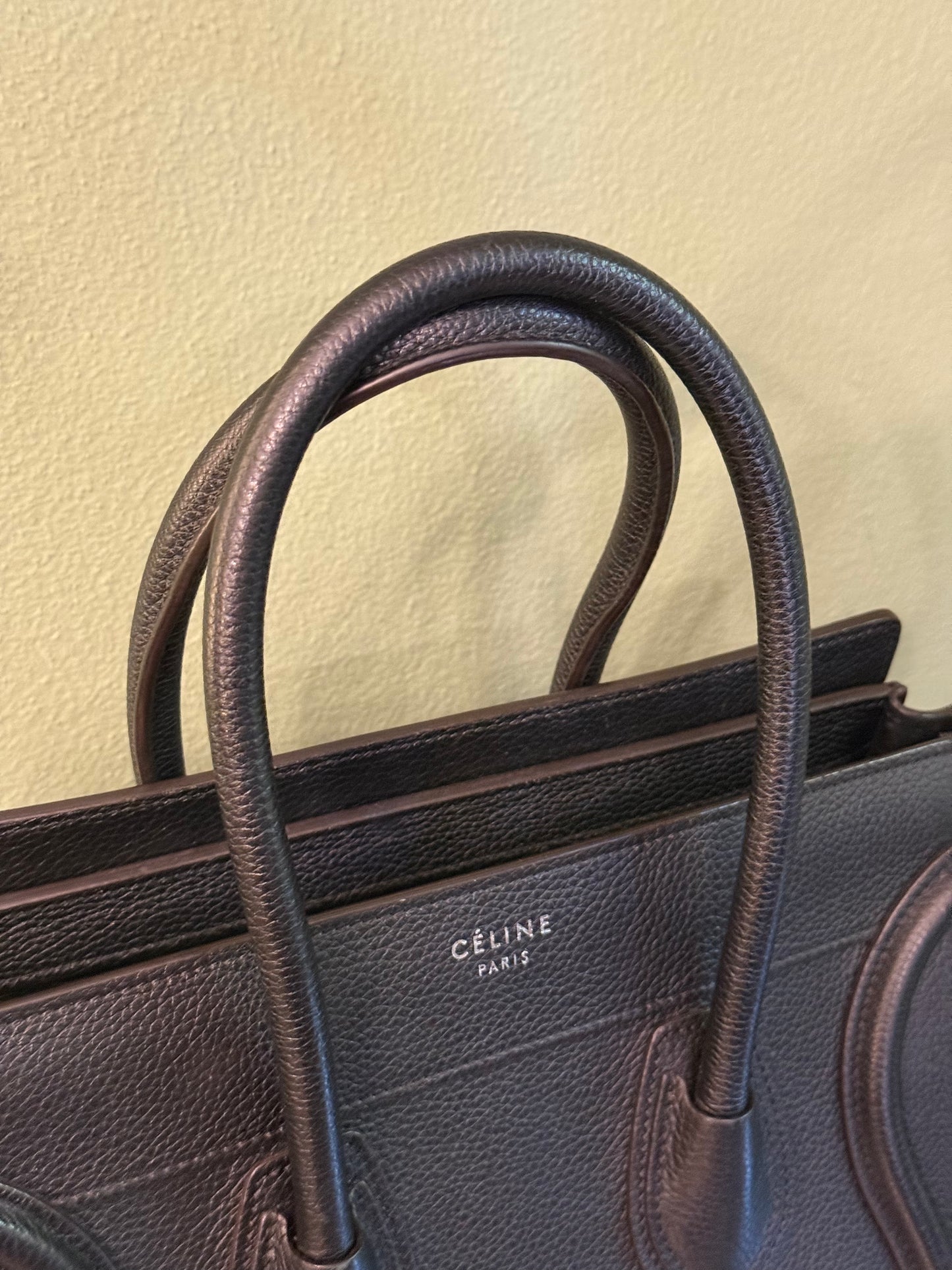 CELINE BLACK MICRO LUGGAGE HANDBAG