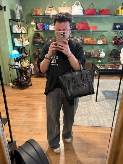 CELINE BLACK MICRO LUGGAGE HANDBAG