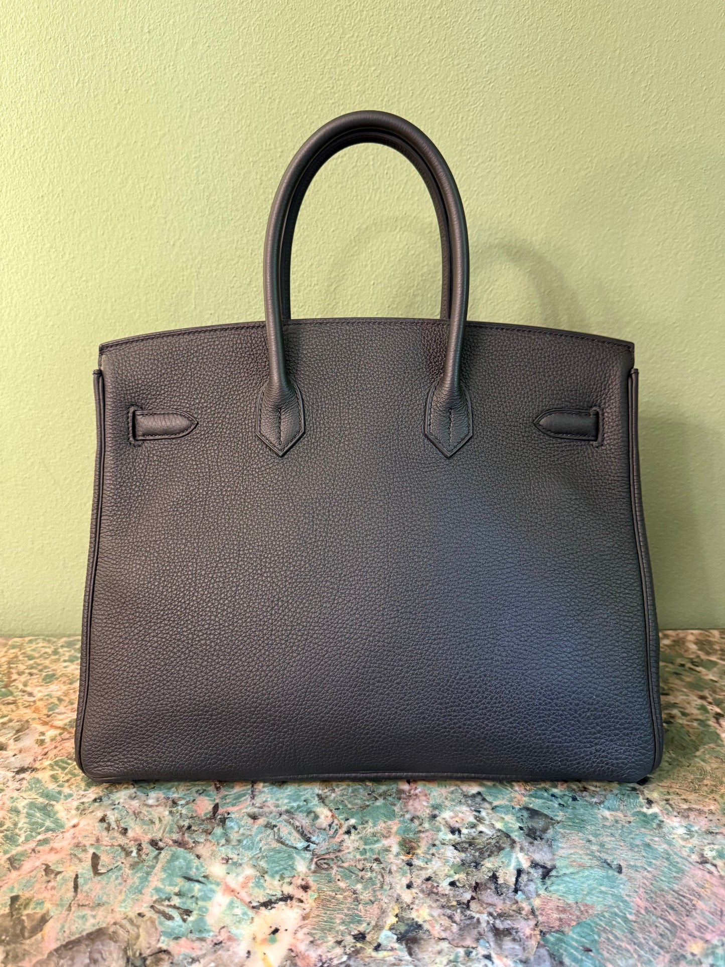 HERMÈS BLACK TOGO BIRKIN 35 HANDBAG
