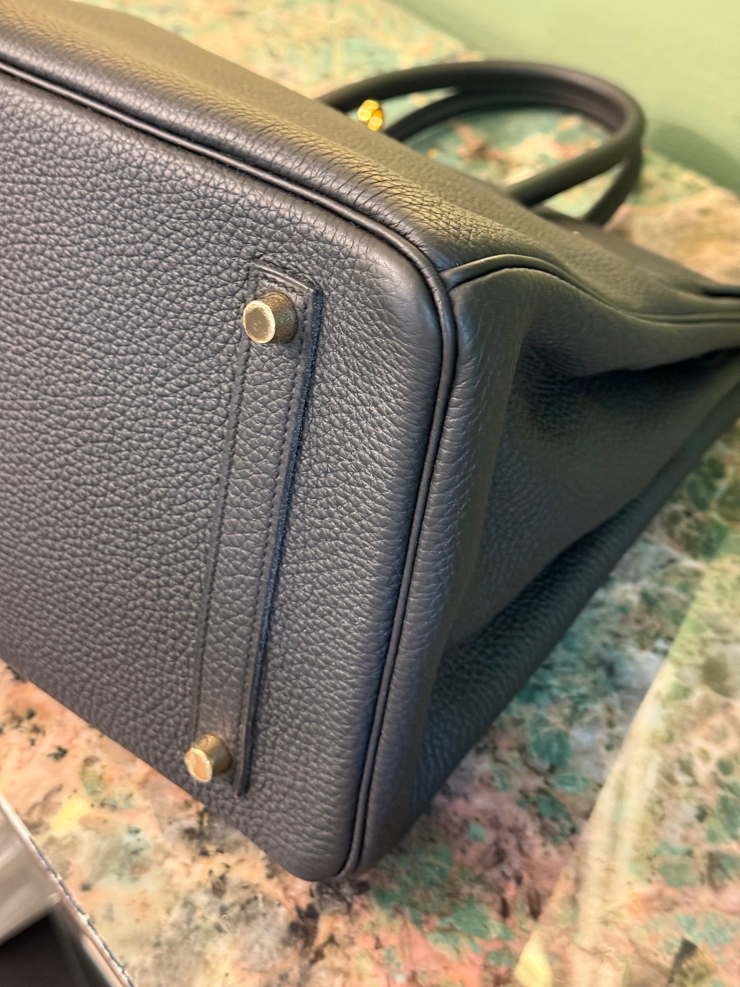 HERMÈS BLACK TOGO BIRKIN 35 HANDBAG