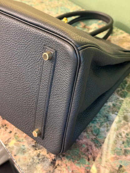HERMÈS BLACK TOGO BIRKIN 35 HANDBAG