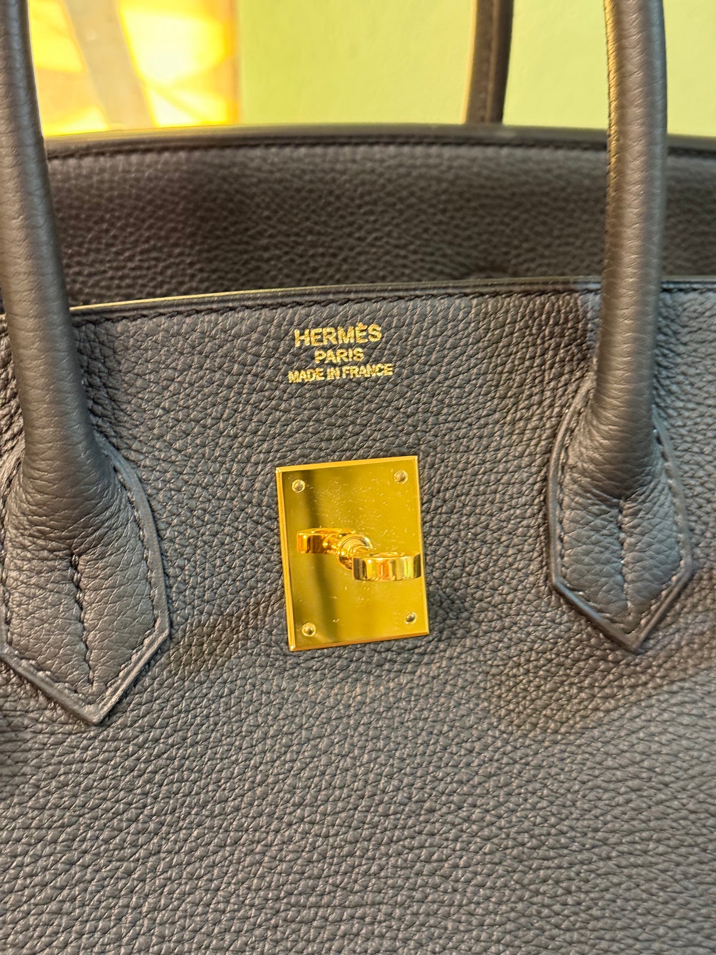 HERMÈS BLACK TOGO BIRKIN 35 HANDBAG