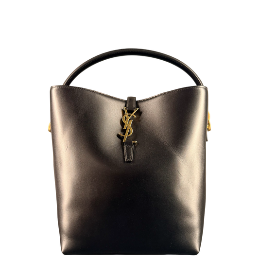 SAINT LAURENT BLACK LA 37 BUCKET BAG