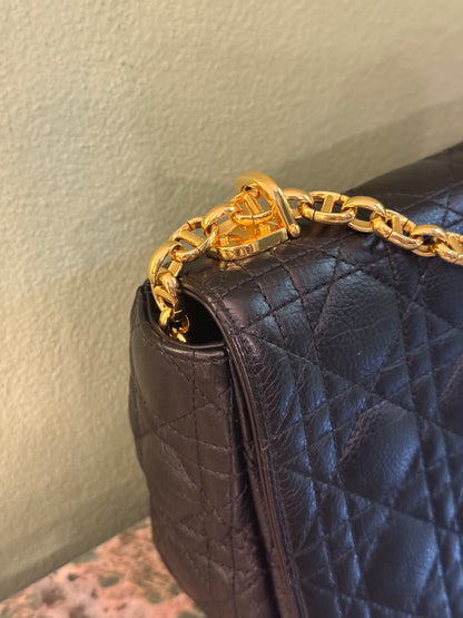 DIOR BLACK MEDIUM CARO SHOULDER BAG