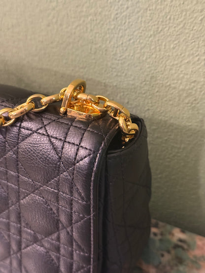 DIOR BLACK MEDIUM CARO SHOULDER BAG