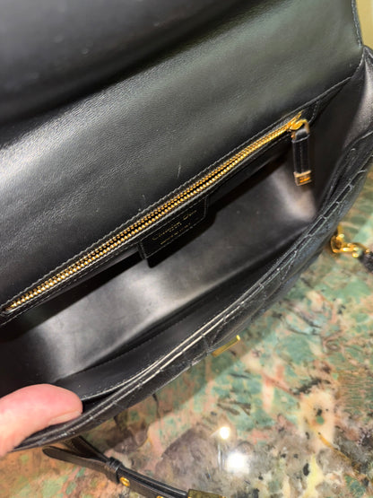 DIOR BLACK MEDIUM CARO SHOULDER BAG