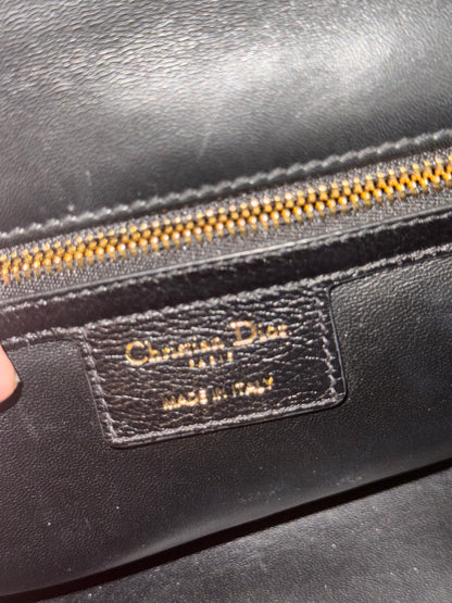 DIOR BLACK MEDIUM CARO SHOULDER BAG