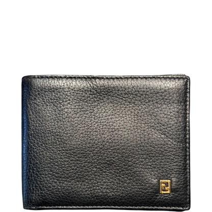 FENDI BLACK LEATHER MEN WALLET