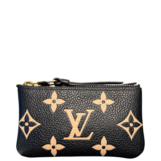 LOUIS VUITTON BLACK EMPREINTE KEY CLES