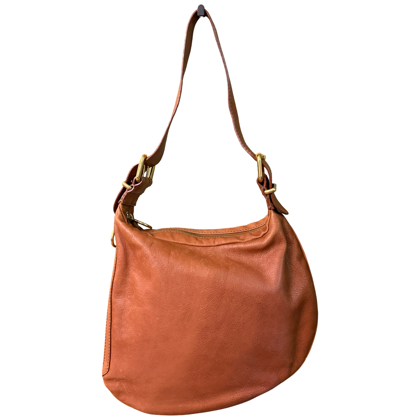 FENDI TAN LEATHER OYSTER SHOULDER BAG