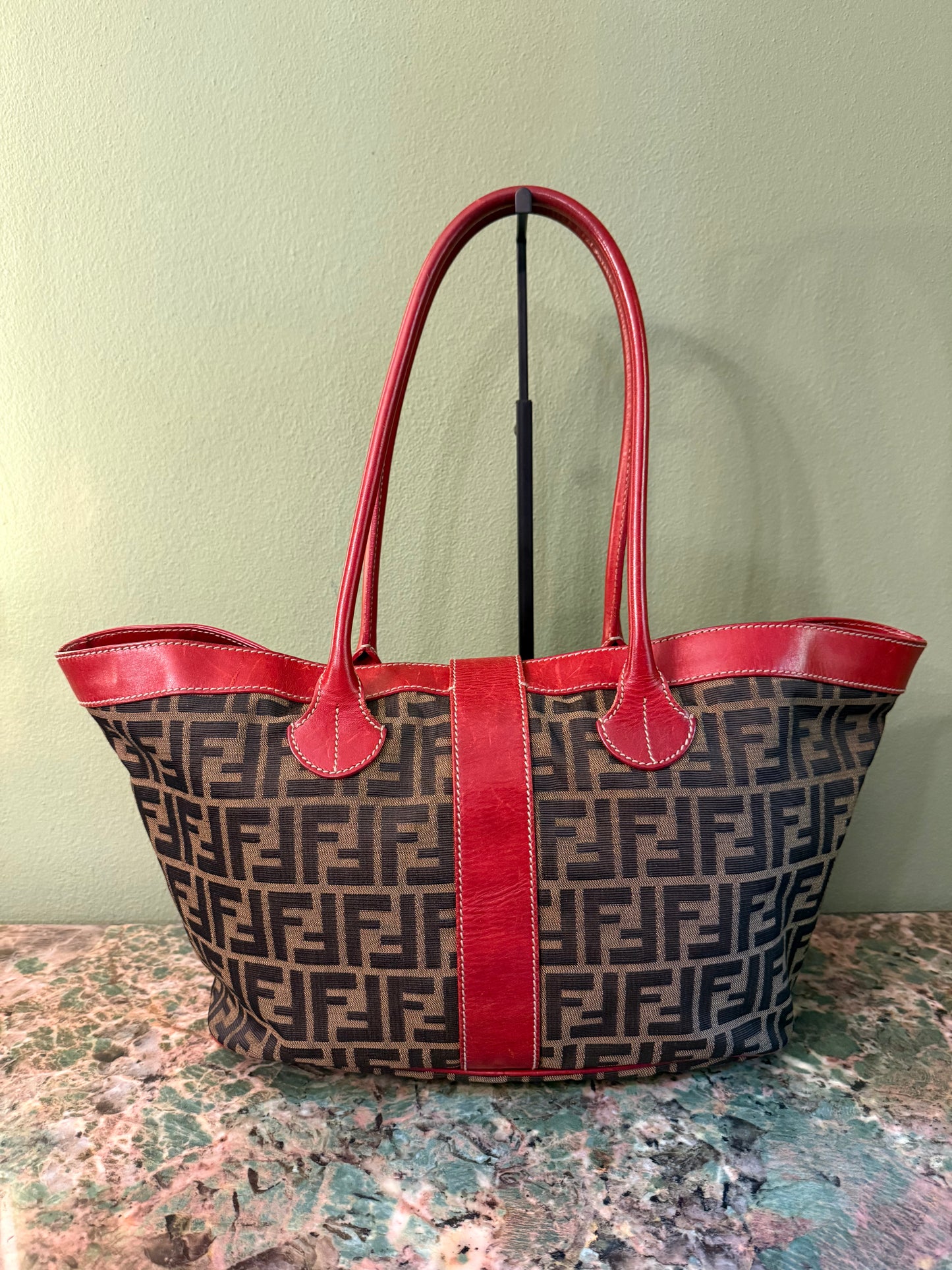 FENDI ZUCCA SHOPPING TOTE